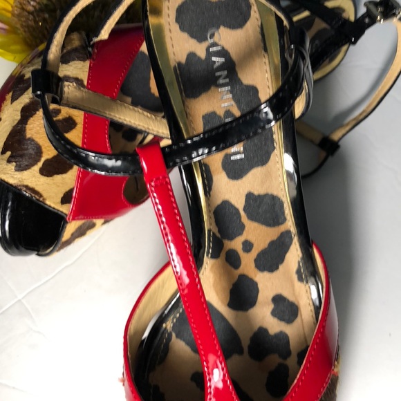 Gianni Bini Calf Hair Leopard Heels - Picture 4 of 7
